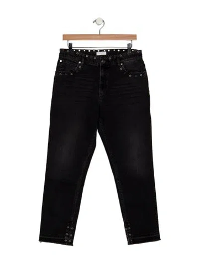 Pre-owned Sandro High-rise Straight Leg Jeans In Blue