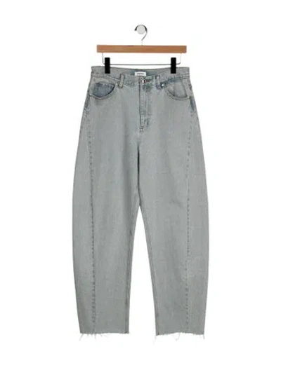 Pre-owned Sandro High-rise Straight Leg Jeans In Blue
