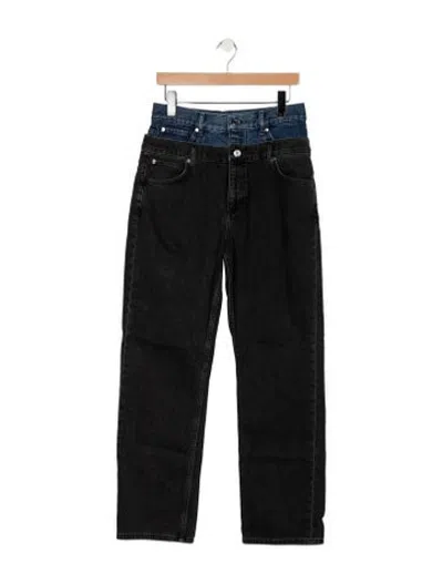 Pre-owned Sandro High-rise Straight Leg Jeans In Blue