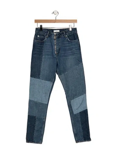 Pre-owned Sandro High-rise Straight Leg Jeans In Blue