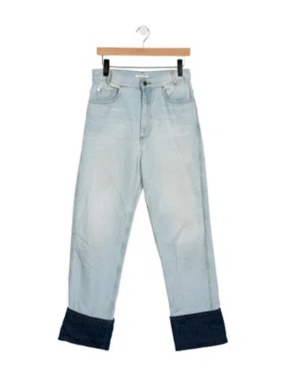 Pre-owned Sandro High-rise Straight Leg Jeans In Blue