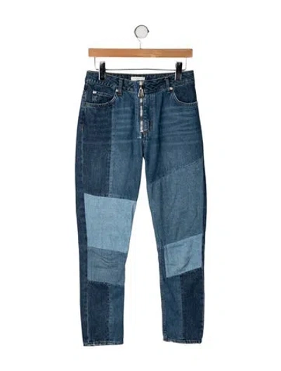 Pre-owned Sandro High-rise Straight Leg Jeans In Blue