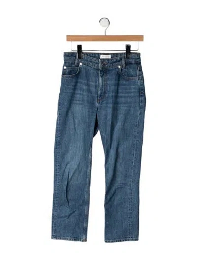 Pre-owned Sandro High-rise Straight Leg Jeans In Blue