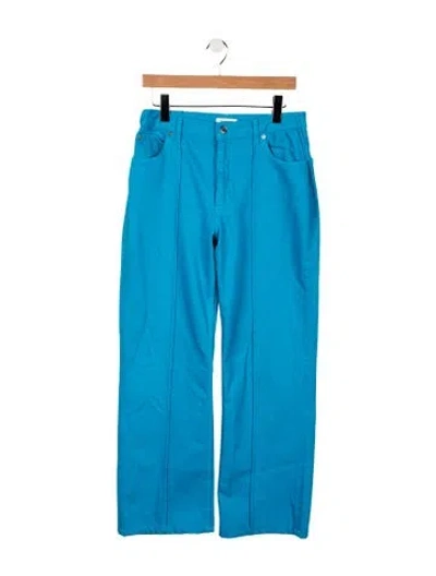 Pre-owned Sandro High-rise Straight Leg Jeans In Blue