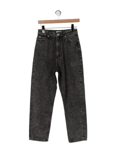Pre-owned Sandro High-rise Straight Leg Jeans In Green