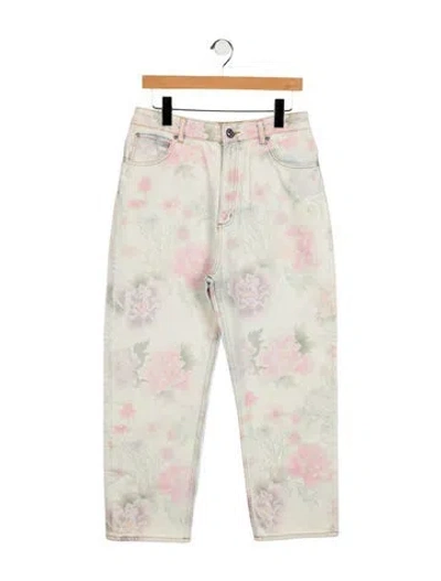 Pre-owned Sandro High-rise Straight Leg Jeans In Neutral