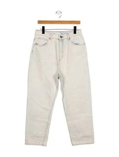 Pre-owned Sandro High-rise Straight Leg Jeans In Neutral