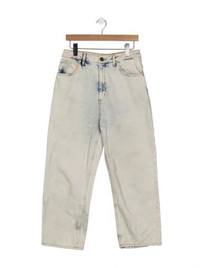 Pre-owned Sandro High-rise Straight Leg Jeans In Neutral