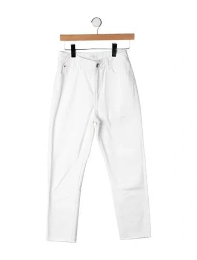 Pre-owned Sandro High-rise Straight Leg Jeans In Neutrals