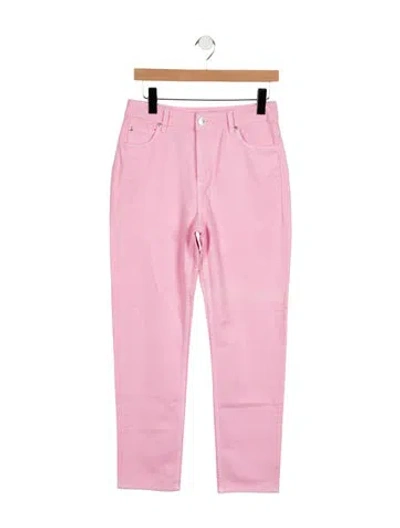 Pre-owned Sandro High-rise Straight Leg Jeans In Pink