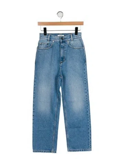 Pre-owned Sandro High-rise Straight Leg Jeans W/ Tags In Blue