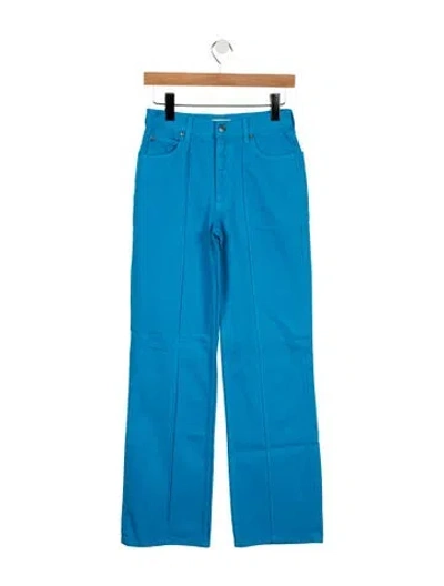 Pre-owned Sandro High-rise Straight Leg Jeans W/ Tags In Blue