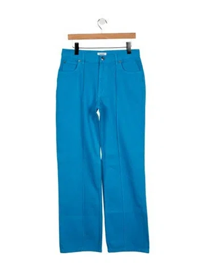 Pre-owned Sandro High-rise Straight Leg Jeans W/ Tags In Blue