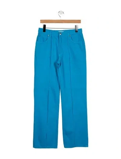 Pre-owned Sandro High-rise Straight Leg Jeans W/ Tags In Blue