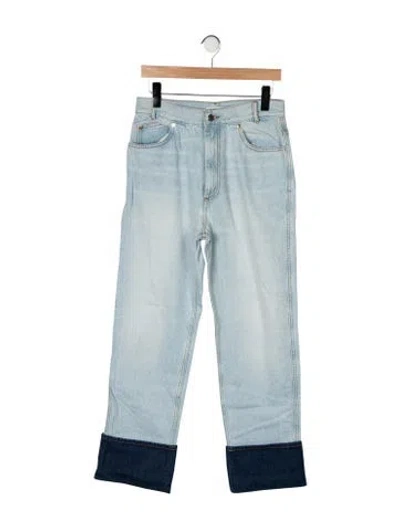 Pre-owned Sandro High-rise Straight Leg Jeans W/ Tags In Blue