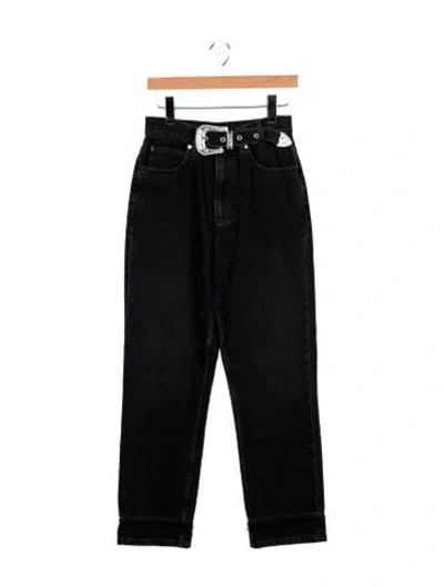 Pre-owned Sandro High-rise Straight Leg Jeans W/ Tags In Gray