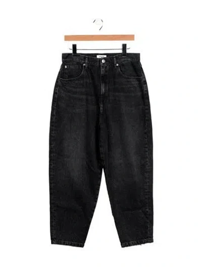 Pre-owned Sandro High-rise Straight Leg Jeans W/ Tags In Gray