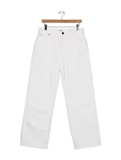 Pre-owned Sandro High-rise Straight Leg Jeans W/ Tags In White