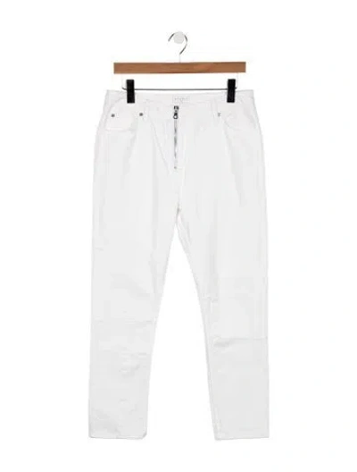 Pre-owned Sandro High-rise Straight Leg Jeans In White