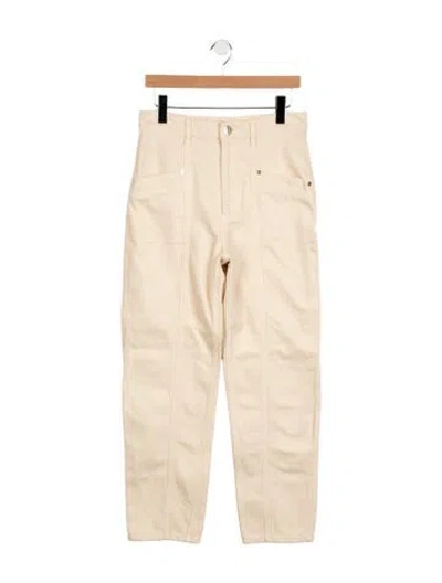 Pre-owned Sandro High-rise Straight Leg Jeans In Yellow