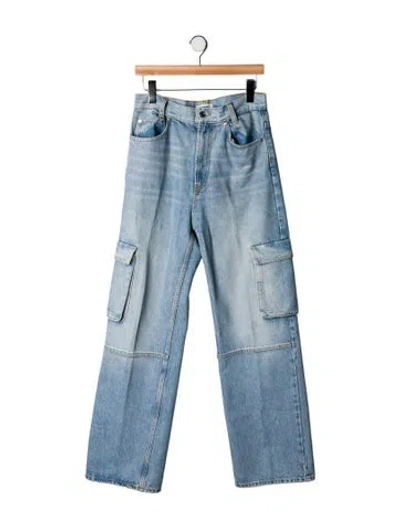 Pre-owned Sandro High-rise Wide Leg Jeans In Blue