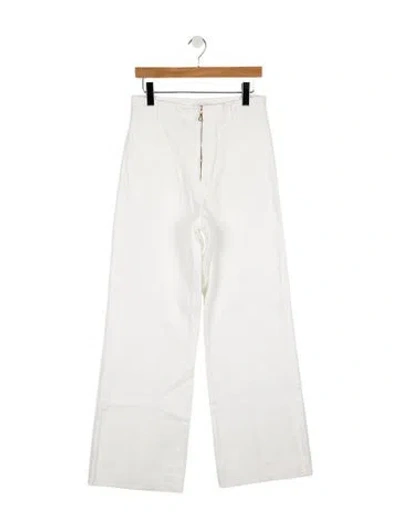 Pre-owned Sandro High-rise Wide Leg Jeans In Blue