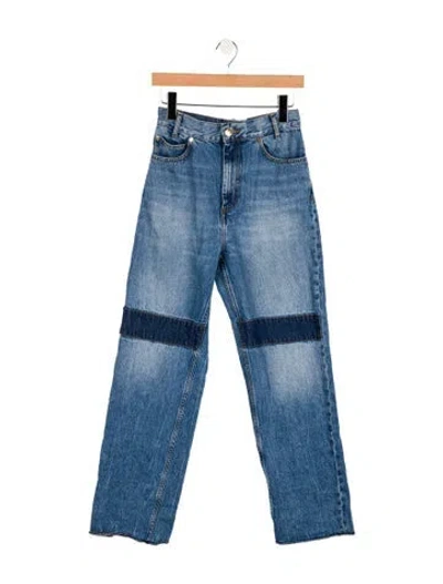 Pre-owned Sandro High-rise Wide Leg Jeans In Blue
