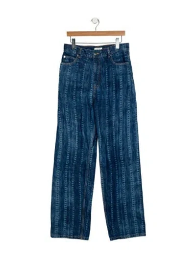 Pre-owned Sandro High-rise Wide Leg Jeans In Blue