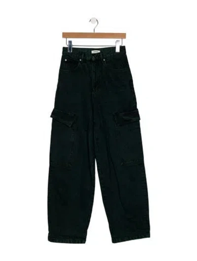 Pre-owned Sandro High-rise Wide Leg Jeans In Blue