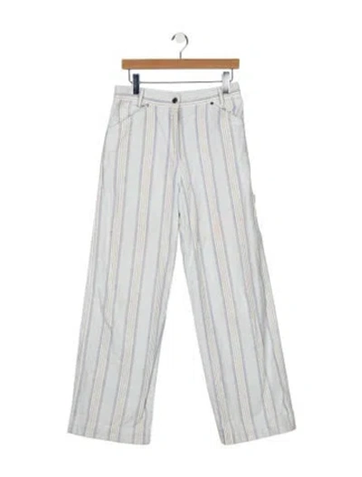 Pre-owned Sandro High-rise Wide Leg Jeans In Blue