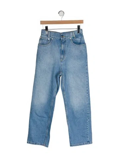Pre-owned Sandro High-rise Wide Leg Jeans In Blue