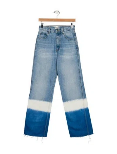 Pre-owned Sandro High-rise Wide Leg Jeans In Blue