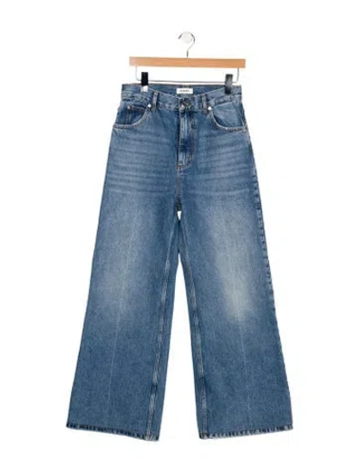 Pre-owned Sandro High-rise Wide Leg Jeans In Blue