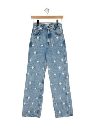 Pre-owned Sandro High-rise Wide Leg Jeans In Blue