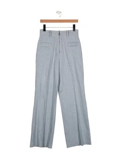 Pre-owned Sandro High-rise Wide Leg Jeans In Blue