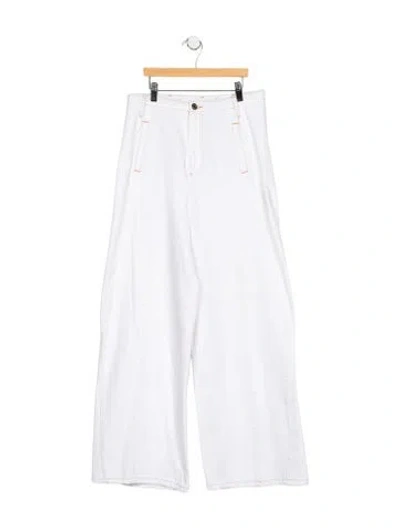 Pre-owned Sandro High-rise Wide Leg Jeans In Blue