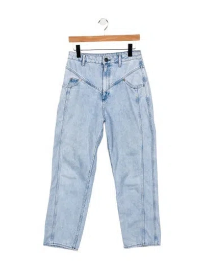 Pre-owned Sandro High-rise Wide Leg Jeans In Blue