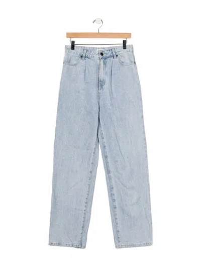 Pre-owned Sandro High-rise Wide Leg Jeans In Blue