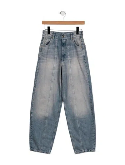Pre-owned Sandro High-rise Wide Leg Jeans In Blue