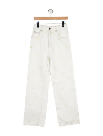 Pre-owned Sandro High-rise Wide Leg Jeans In Green