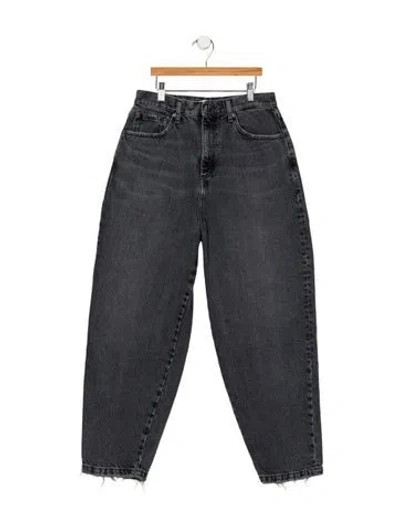 Pre-owned Sandro High-rise Wide Leg Jeans In Grey