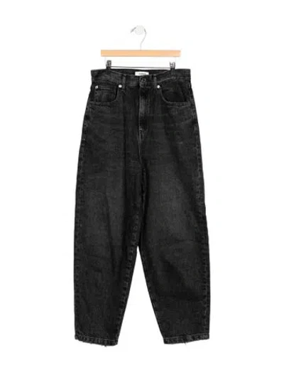 Pre-owned Sandro High-rise Wide Leg Jeans In Grey