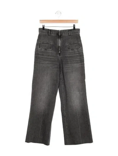 Pre-owned Sandro High-rise Wide Leg Jeans In Multi