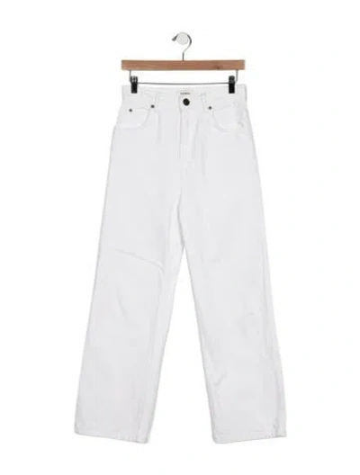 Pre-owned Sandro High-rise Wide Leg Jeans In Neutral