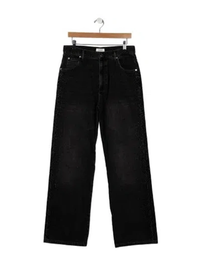 Pre-owned Sandro High-rise Wide Leg Jeans W/ Tags In Black