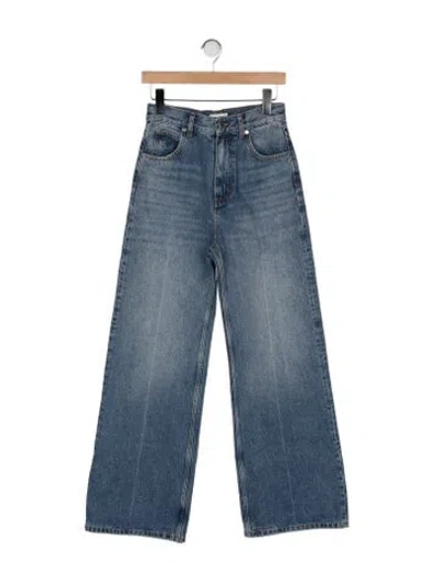 Pre-owned Sandro High-rise Wide Leg Jeans W/ Tags In Blue