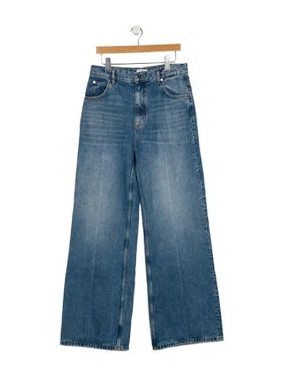 Pre-owned Sandro High-rise Wide Leg Jeans W/ Tags In Blue