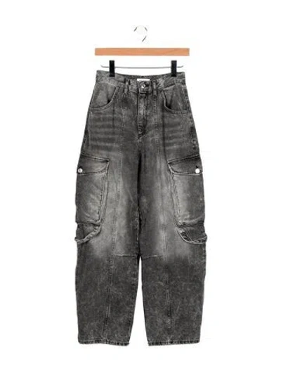 Pre-owned Sandro High-rise Wide Leg Jeans W/ Tags In Gray