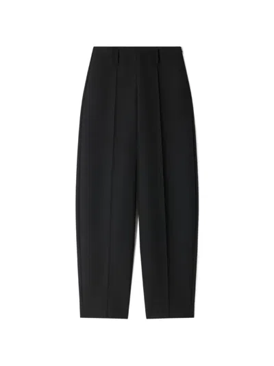 Sandro High-waisted Pressed-crease Palazzo Pants In Black