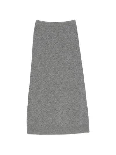 Sandro High-waisted Skirt In Gray